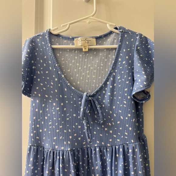 Jessica Simpson Blue Polka Dot Dress - Picture 1 of 2